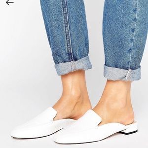 White Asos Mules