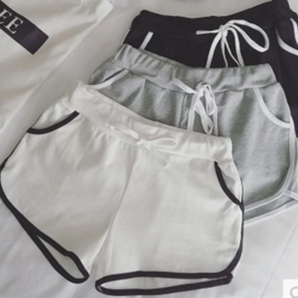 High waisted sexy white gym shorts