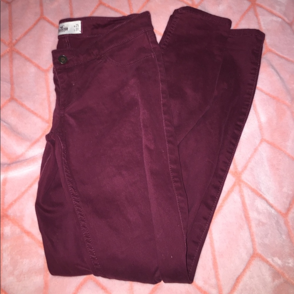 Burgundy Skinny Jeans