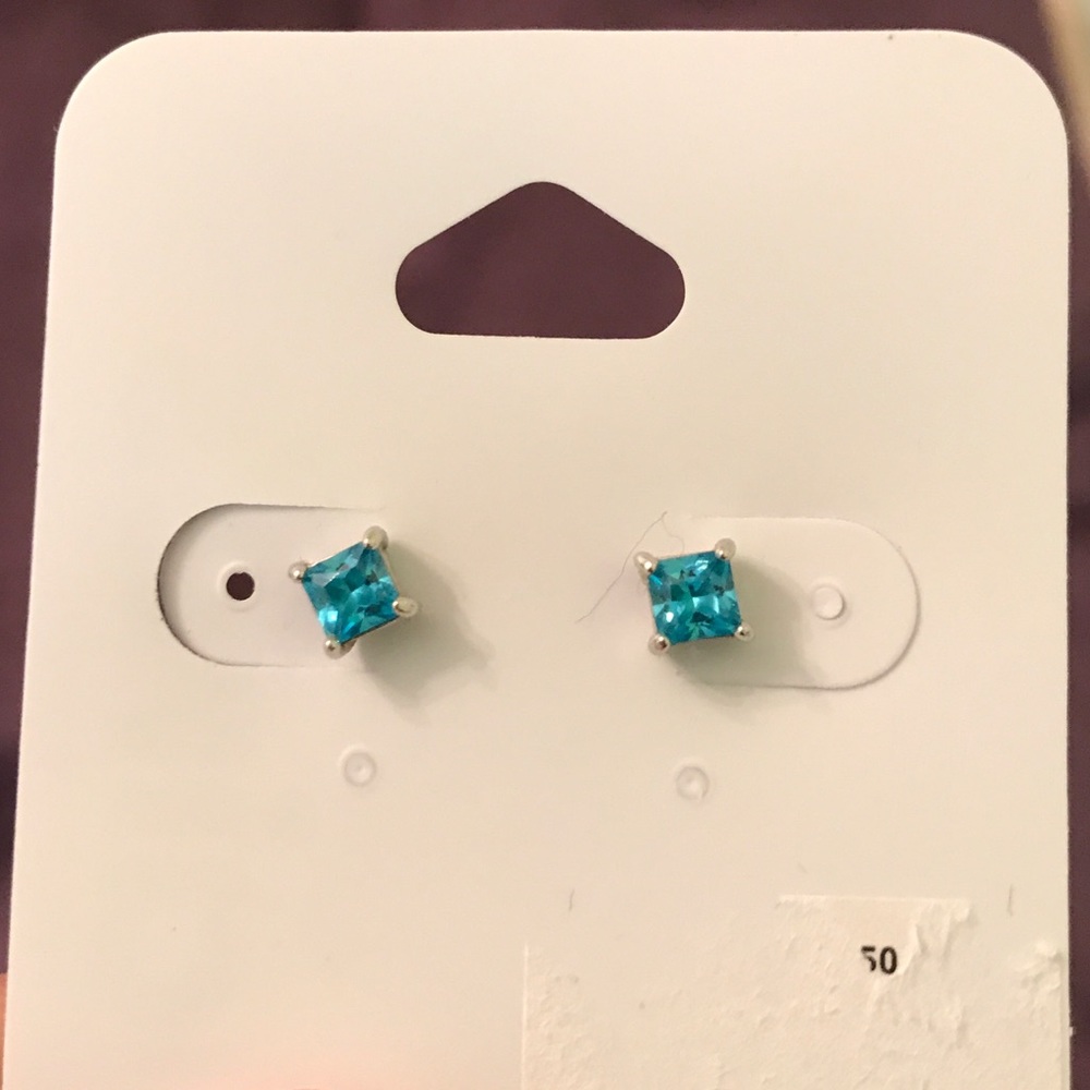 Blue stone earrings