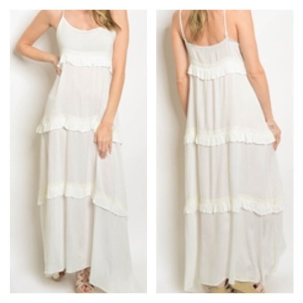 🆕💥SALE💥PRETTY LOVELY RUFFLE MAXI DRESS - Picture 2 of 2