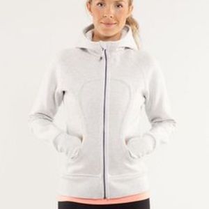 Lululemon light grey scuba hoodie