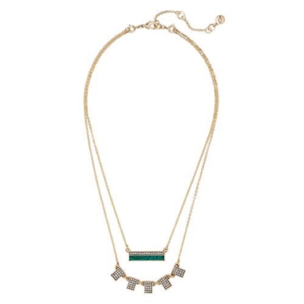 Malachite + Pavé Convertible Necklace
N340