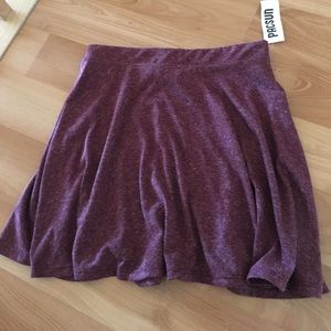 Maroon Skater Skirt from Pac Sun
