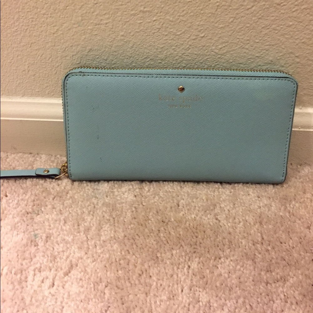 kate spade light blue wallet