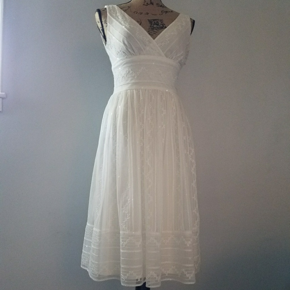 White Lace Beautiful Squint Dress Wedding