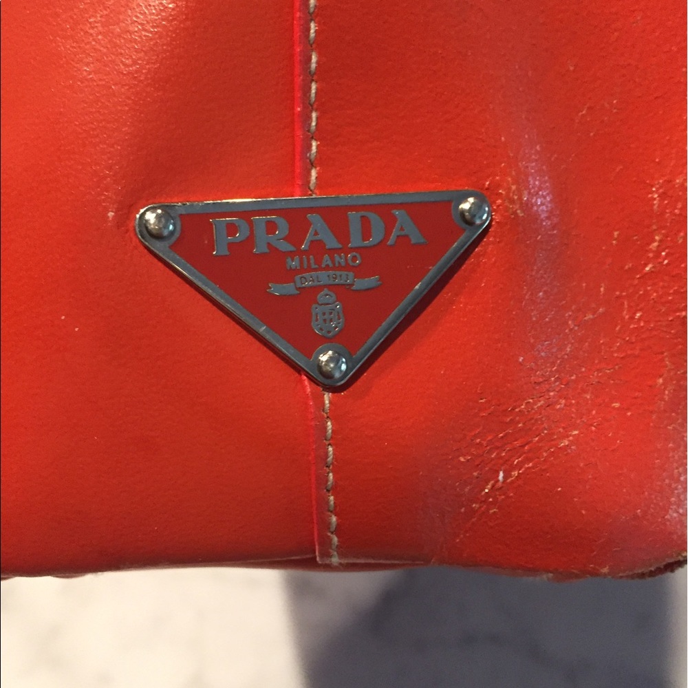 Prada Orange Leather Bag