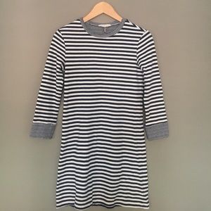 Navy and White Striped Dress