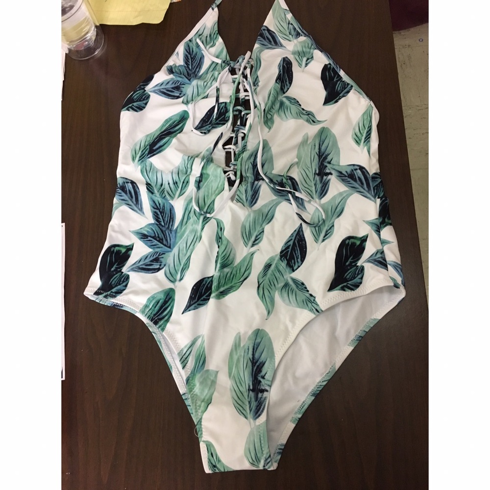 NWT White/green Lead One piece