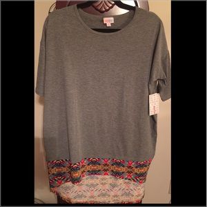 LuLaRoe Irma - Small - Gray/multicolor bottom NWT