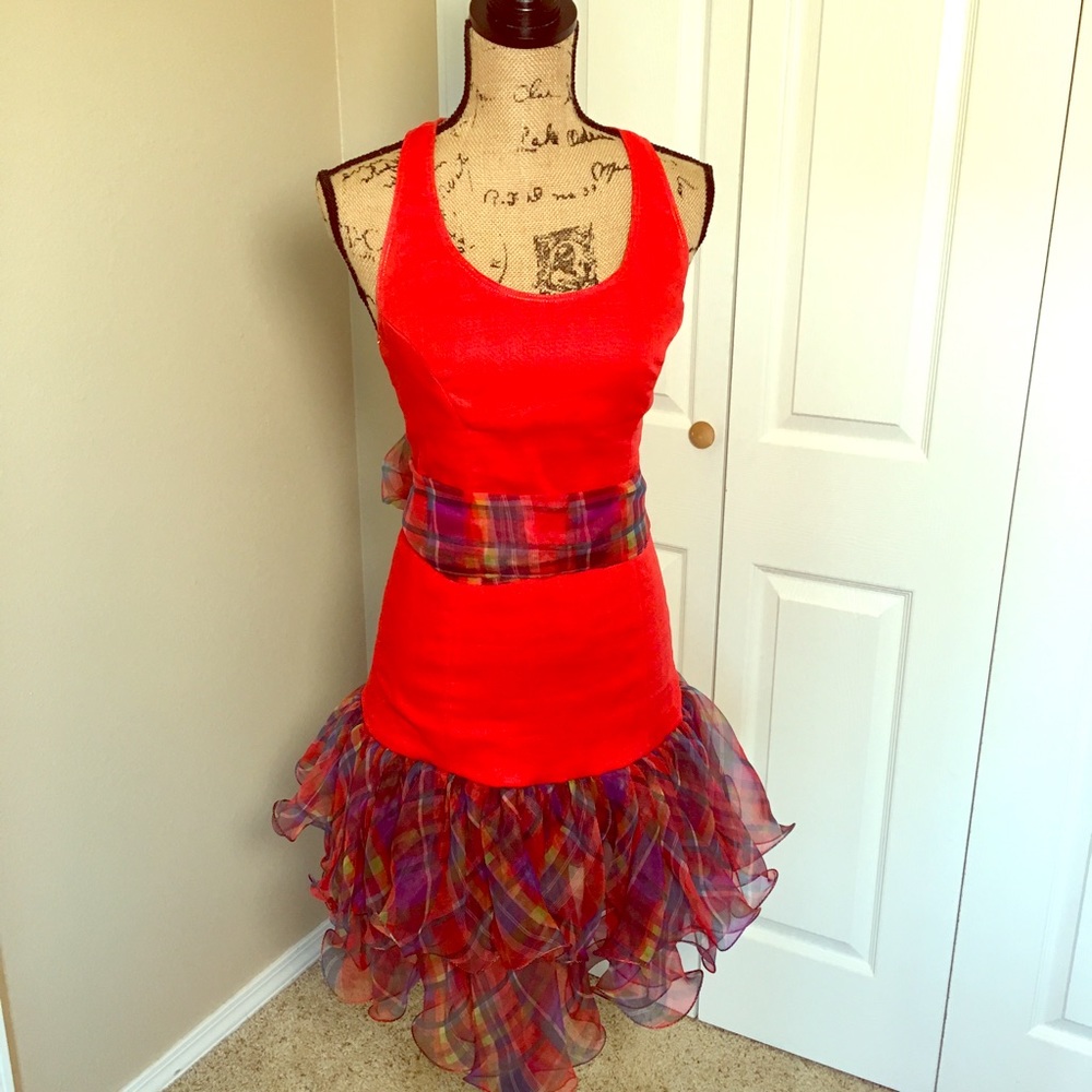 Vintage! Barboglio Cristina Jan 80's Red Dress