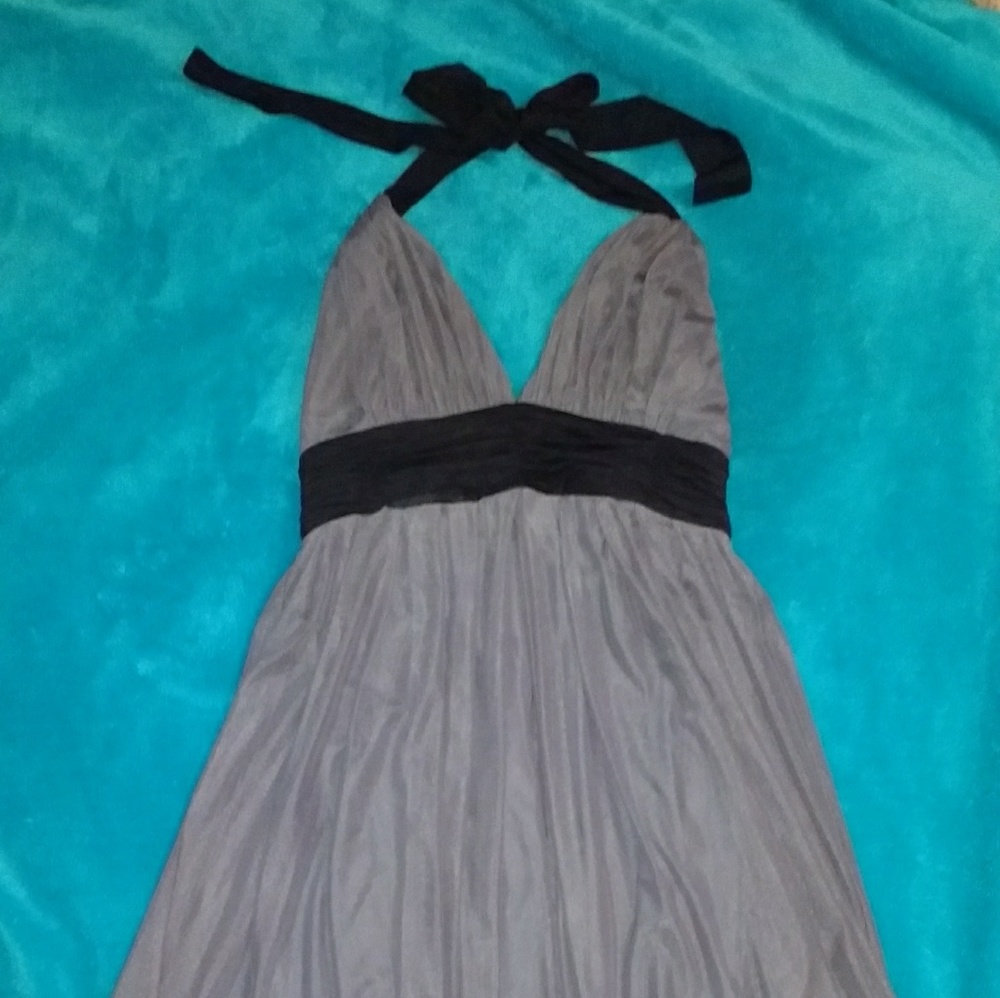 London Times halter tie neck dress