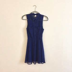 Divided by H&M Sheer Blue Collared Dress