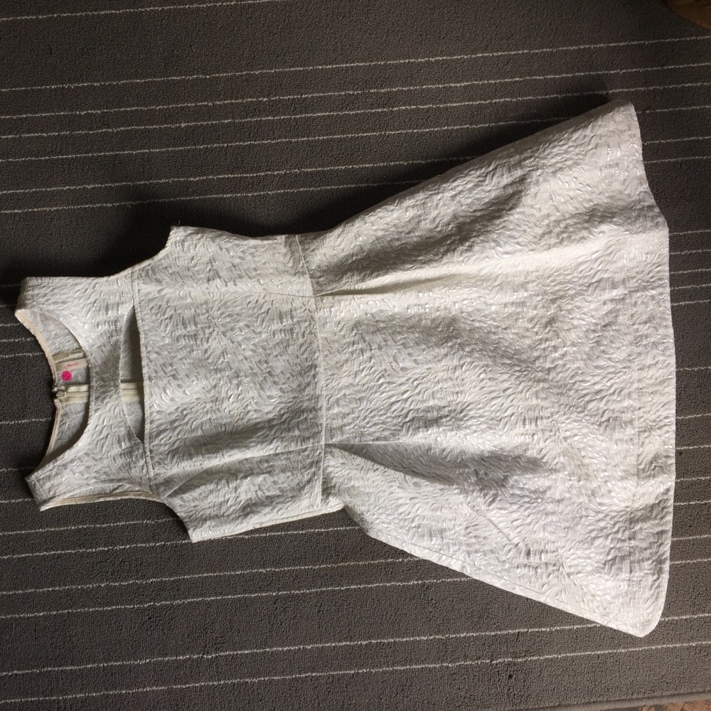 White dress with a silver shimmer