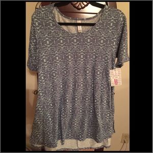 LuLaRoe Perfect T - Medium - Heathered Blues NWT