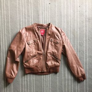 Brown bomber jacket