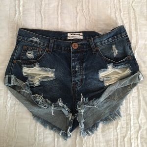 One Teaspoon Bandit Denim Shorts