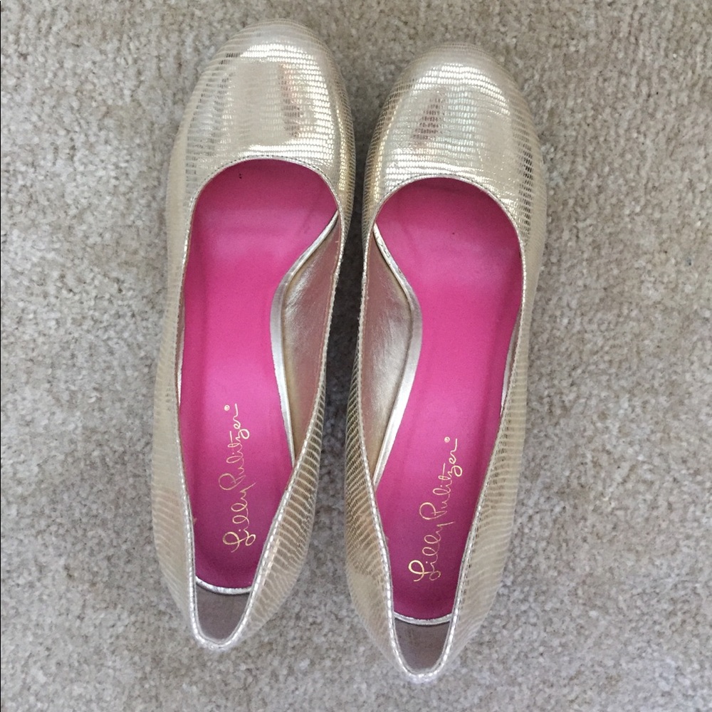 Lilly Pulitzer Gold wedges