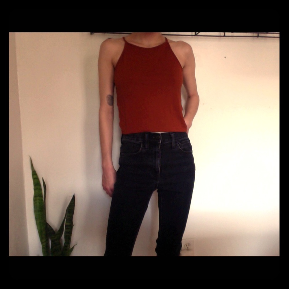 Charcoal Madewell 10" high riser skinny jeans