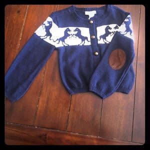 Toddler girls horse sweater, new!