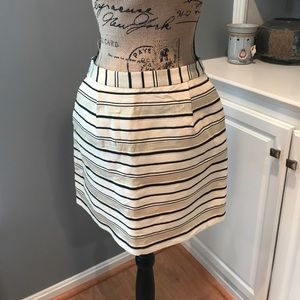J. Crew Gold Striped Skirt