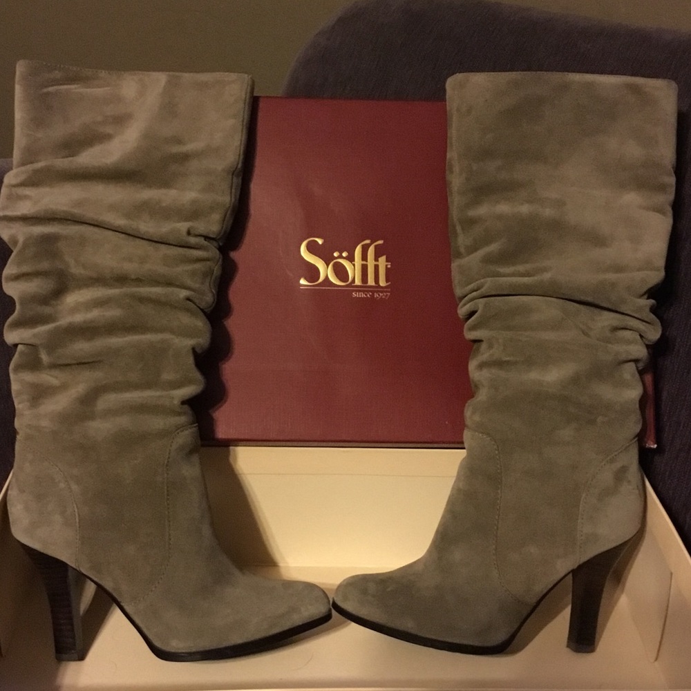 Sofft suede scrunch boots