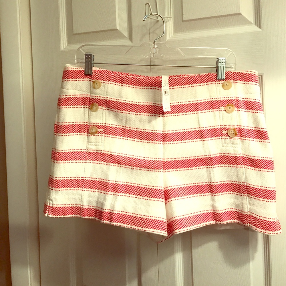 Ann Taylor LOFT Striped Riviera Shorts Size 10 NEW