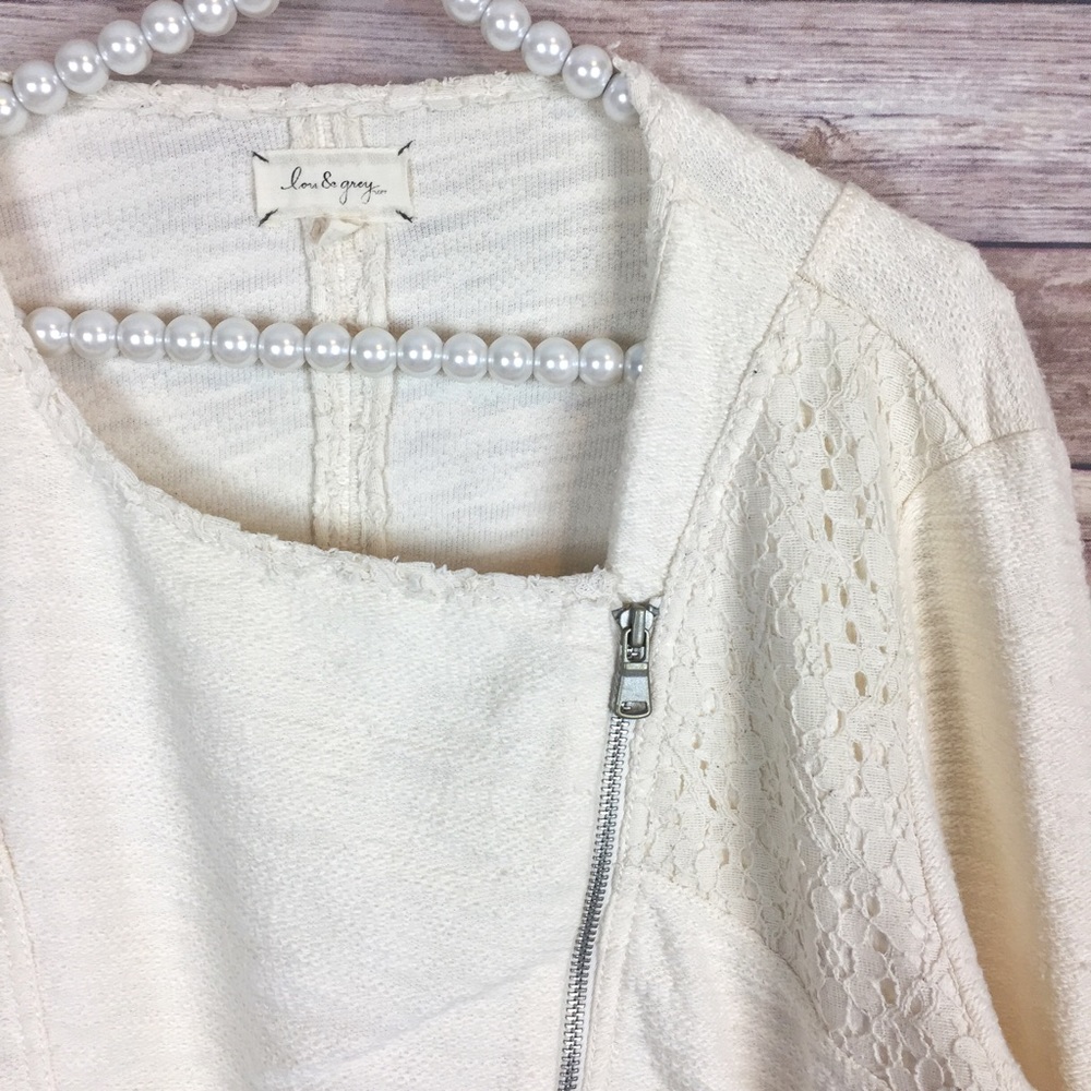 SOLD 💜 lou & grey // hint of lace moto jacket - Picture 5 of 8