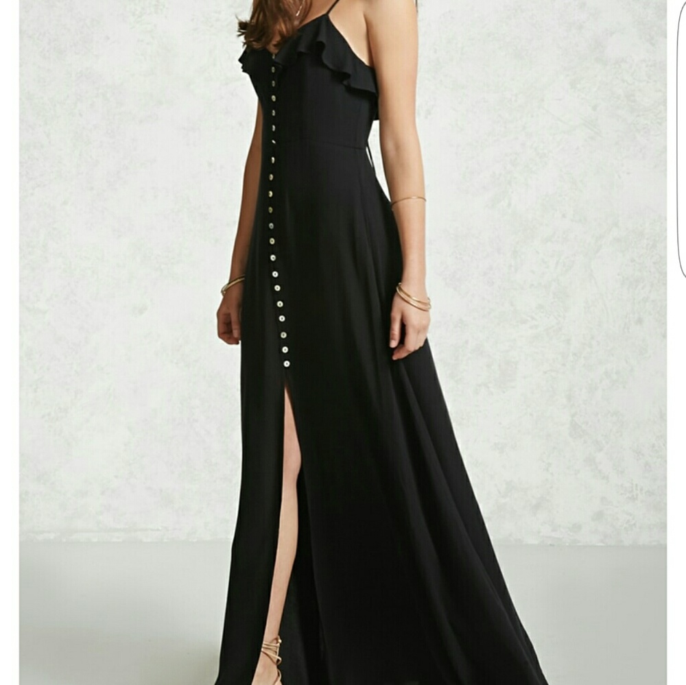 Forever 21 flowy botton down dress size large new