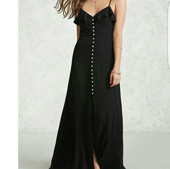 Forever 21 flowy botton down dress size large new - Picture 2 of 3