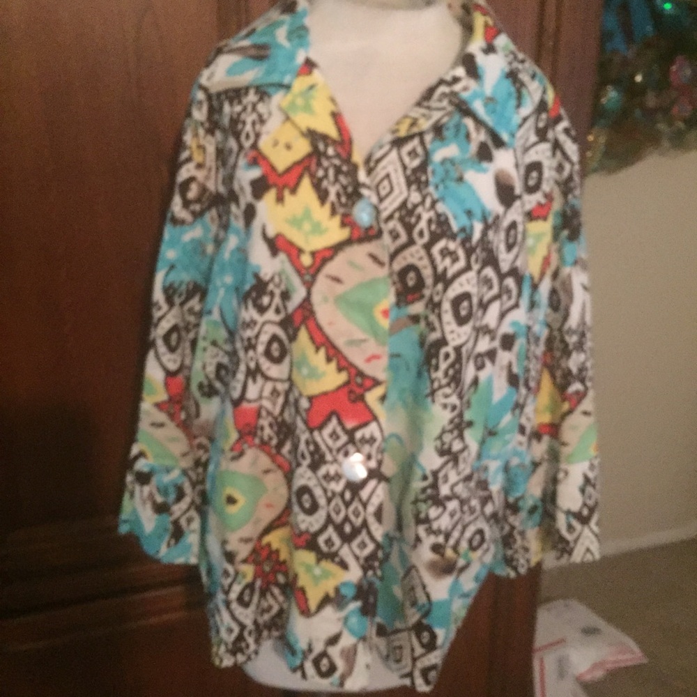 Choices Woman plus size Linen shirt/ overshirt