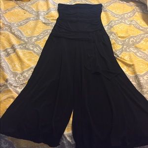 Capri strapless black jumpsuit