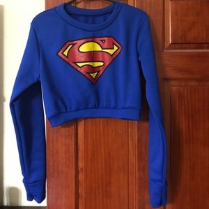Superman cropped tops