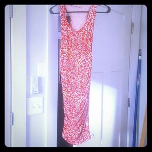 Rachel Roy floral summer racerback ruched dress
