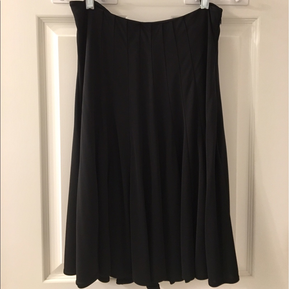 Ann Taylor Black flare skirt