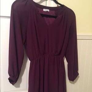 Long-sleeved Plum Tobi dress