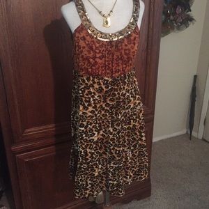 Faith animal print dress
