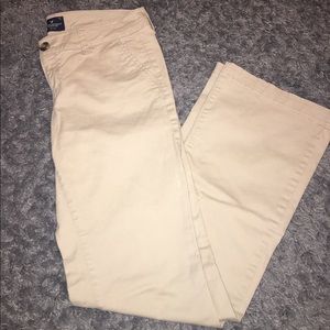 Boot leg khaki pants