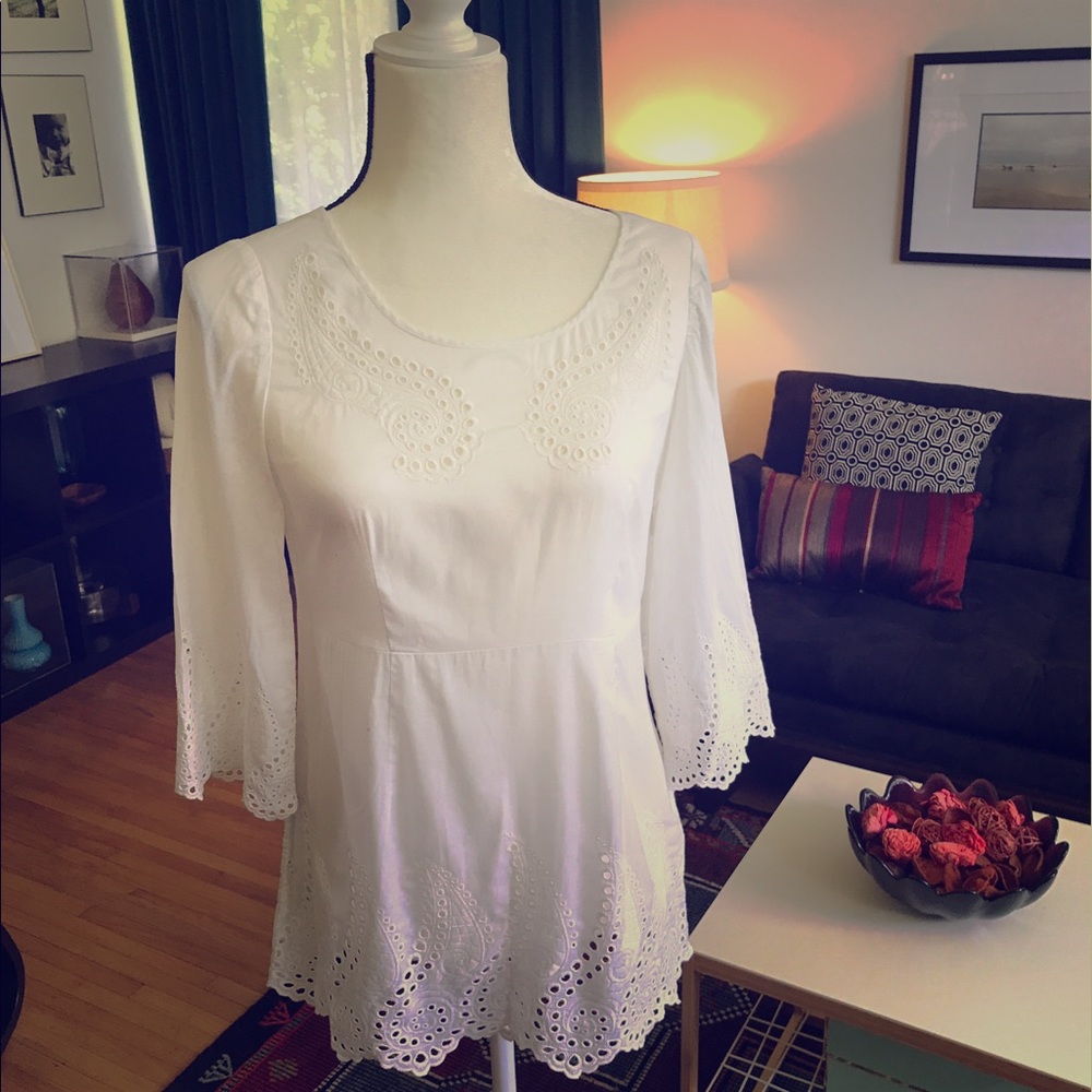 Juicy Couture White Eyelet Top