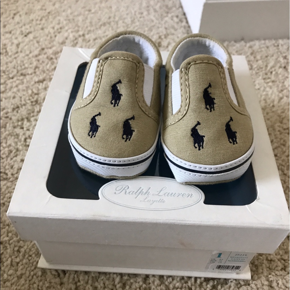 Ralph Lauren Logo Crib Shoe