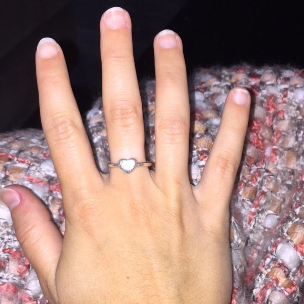 Coach silver heart ring