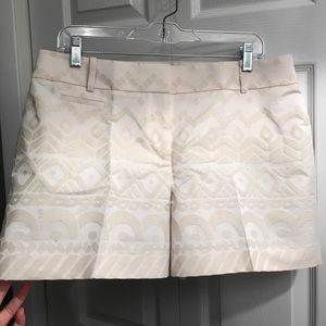 Ann Taylor LOFT Cream Jacquard Riviera Shorts (10)