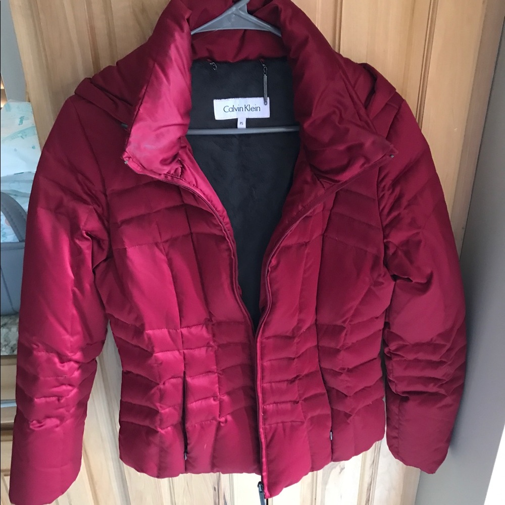 Calvin Klein coat XS Burgundy