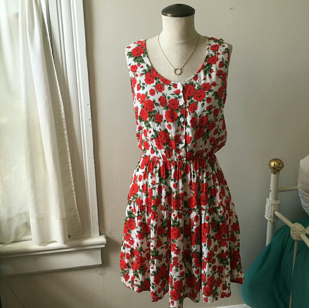 Red Floral Sundress