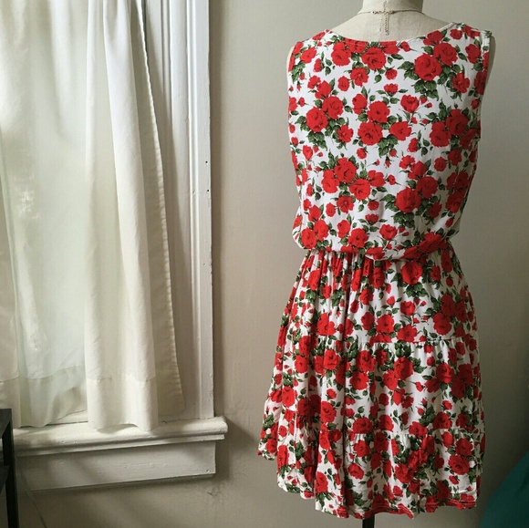 Red Floral Sundress - Picture 2 of 3