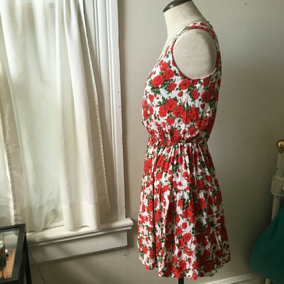 Red Floral Sundress - Picture 3 of 3