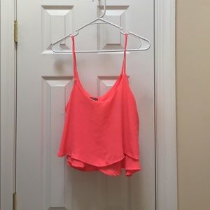 Neon pink crop top