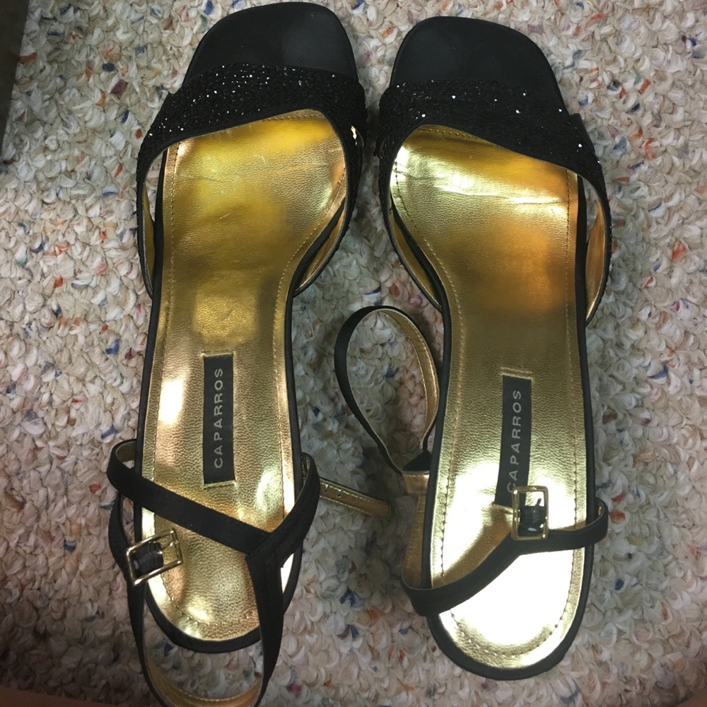 Caparros Blck Solk Frances shoe. Size 9