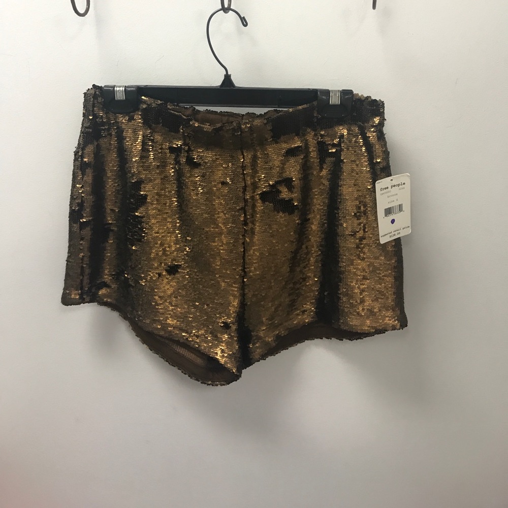 Bronze sequin shorts