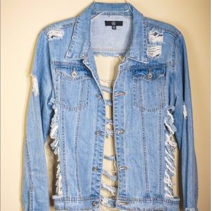 Destroyed oversized Denim jacket